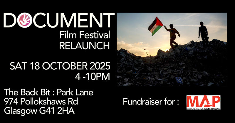 Document Film Festival relaunch + MAP fundraiser: 1948: Creation & Catastrophe (2017) + From Ground Zero (2024)