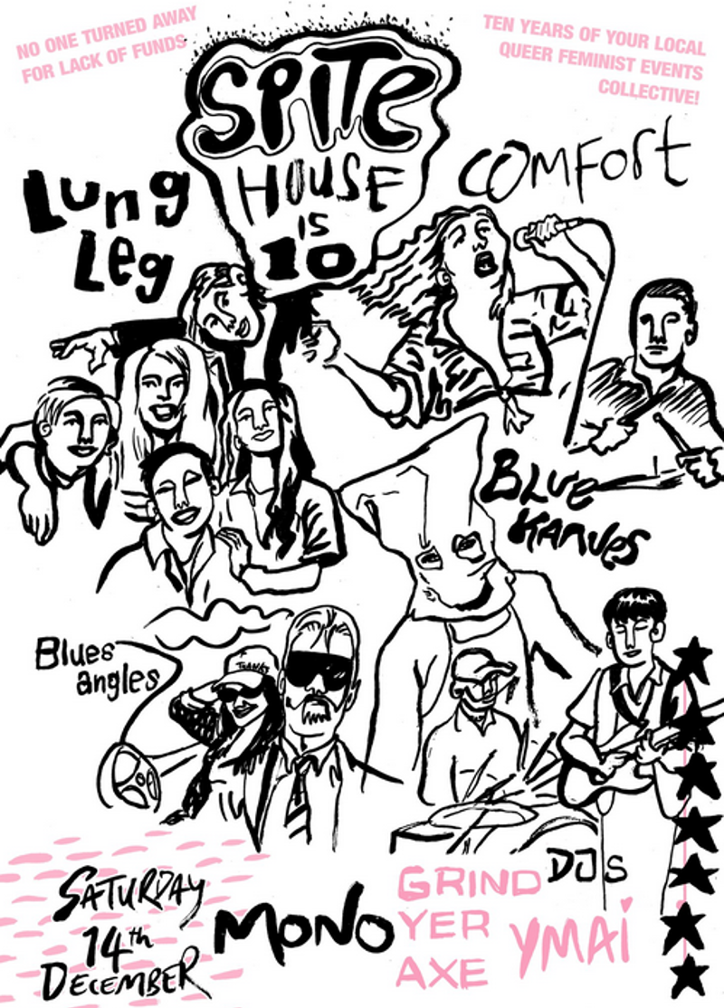 LUNG LEG  COMFORT  more tba  DJS:  Grind Yer Axe  more tba