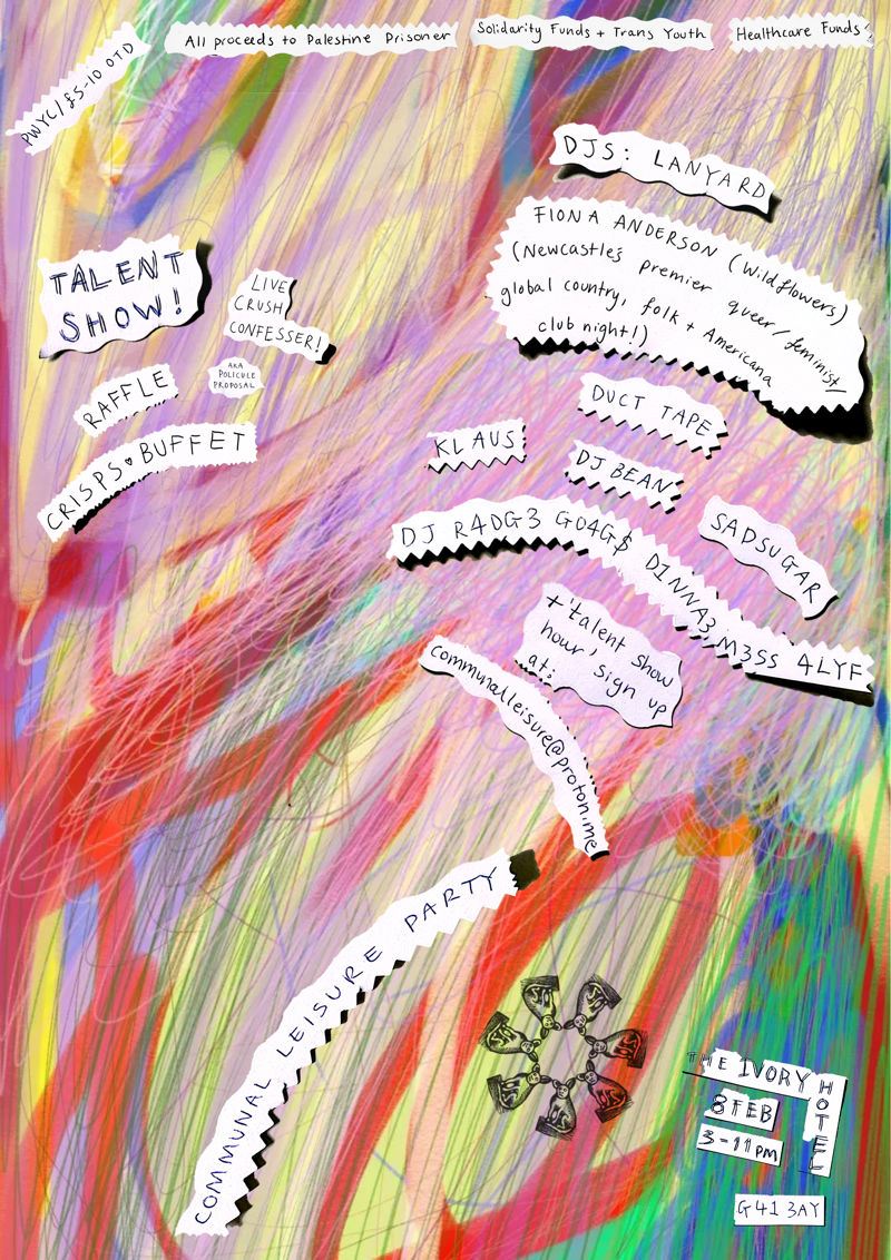 Klaus Fiona Anderson (Wildflowers), dj bean, sadsugar  DJ duct tape, DJ G04g$ R4DG3 D1nna3 M3ss 4lyf,DJ lanyard 