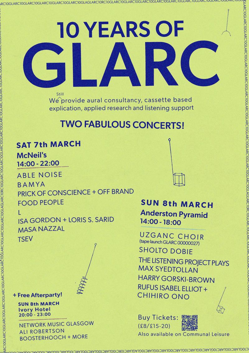 2026-03-07 GLARC 10 - Day 1 - Able Noise  / Bamya  / Food People /  Isa Gordon & Loris S. Sarid / Masa Nazzal / L / tsev - SOLD OUT 