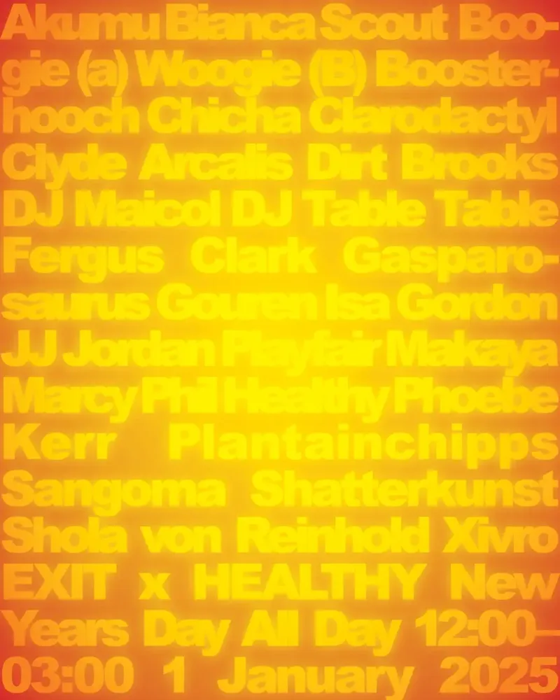 EXIT X HEALTHY NEW YEARS DAY