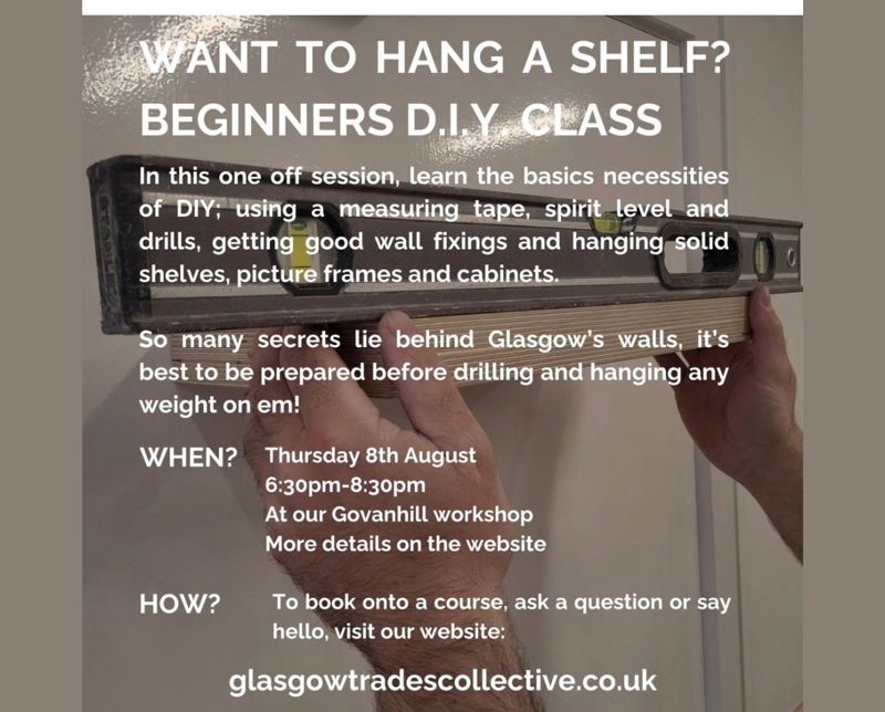 Beginners shelf hanging class 