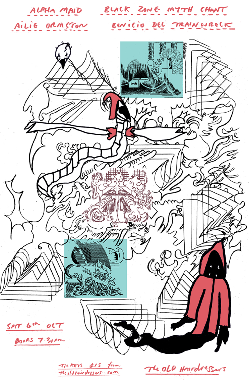 Alpha Maid, Black Zone Myth Chant, Ailie Ormston, Benicio Del Trainwreck